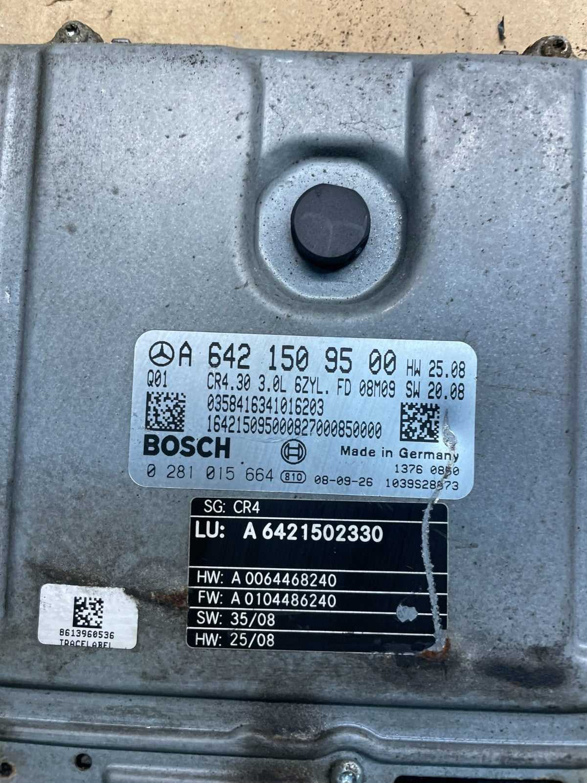 2007 to 2009 Mercedes Sprinter ECU ECM Engine Control Module Unit OEM w7268 DG3