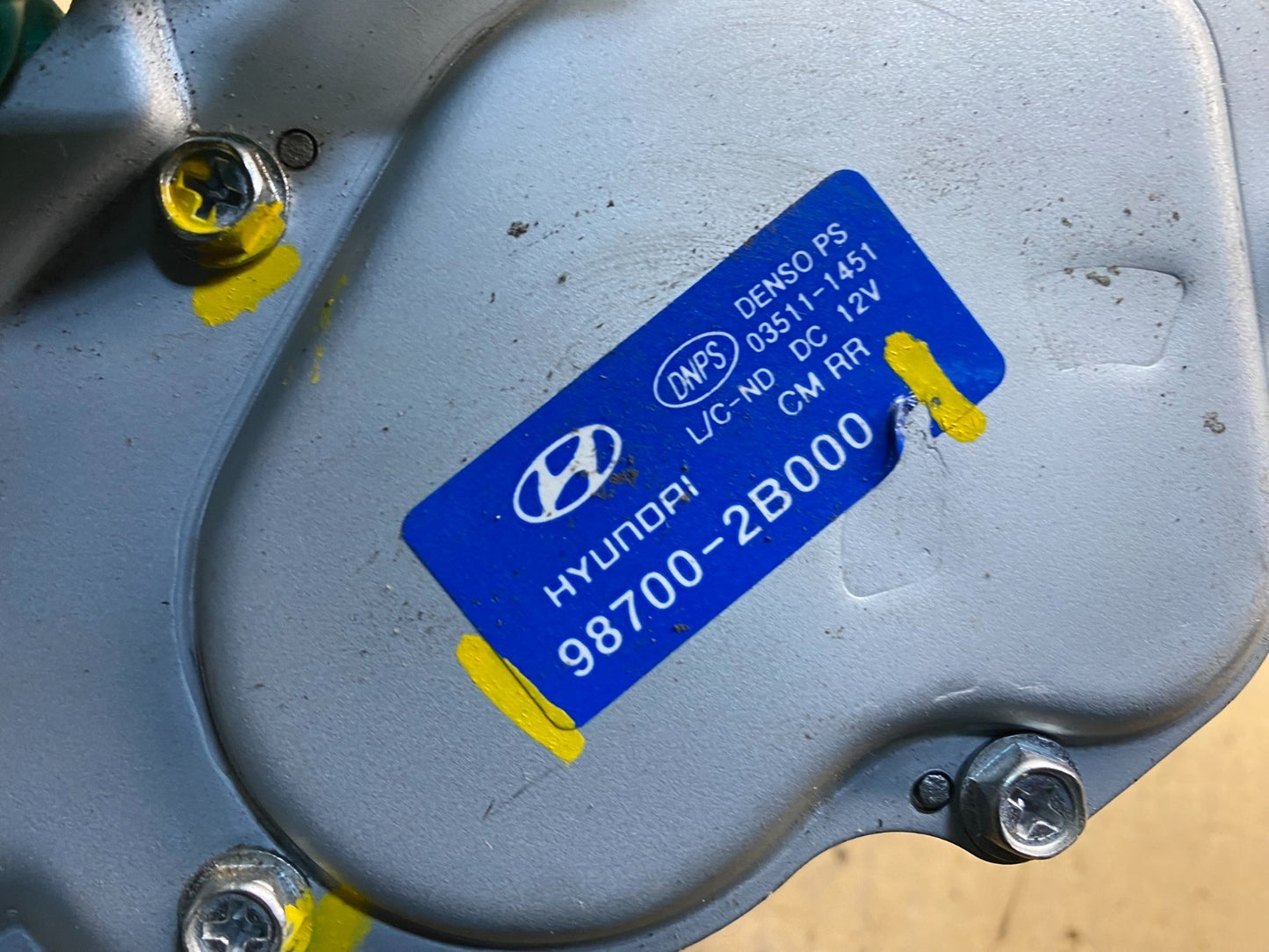 2007 - 2010 Hyundai Santa Fe Rear Glass Windshield Wiper Motor W4288 DG5