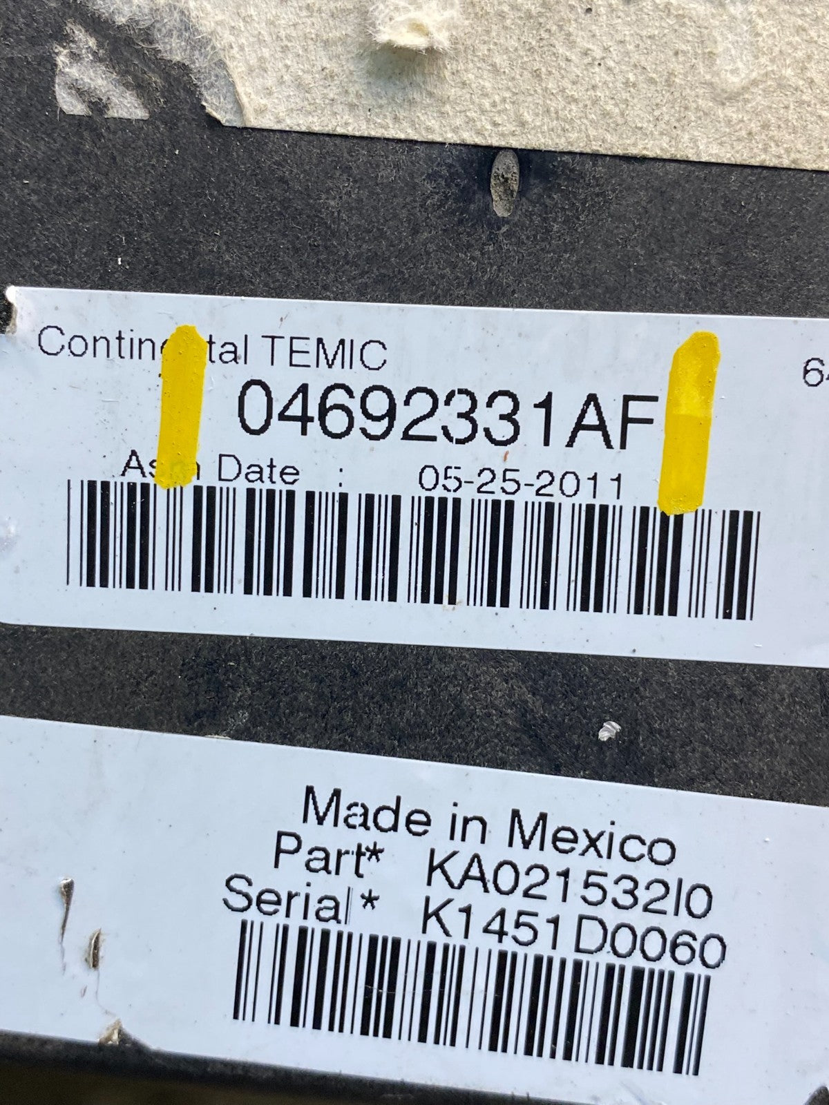 2011 Liberty Nitro TIPM Power Integrated Fuse Box Module AG3573 DG6