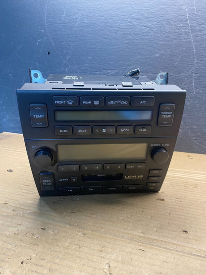 2001-2005 Lexus GS300 Radio Receiver Stereo AM FM Climate Cassette AE4773 DG0