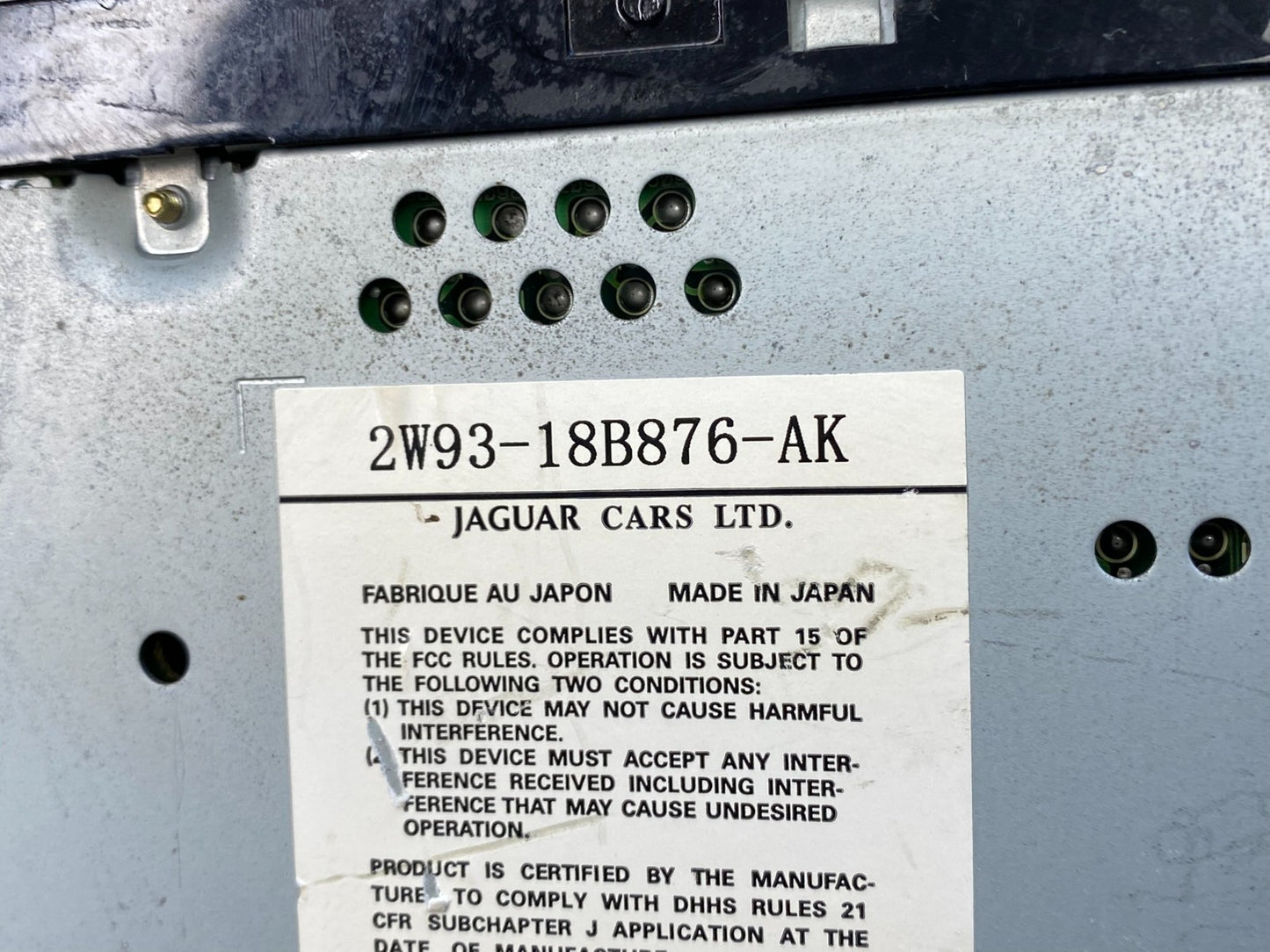 2004-2007 Jaguar XJ8 XJR Climate Control Control Radio AM/FM Panel OE AB9616 DG5