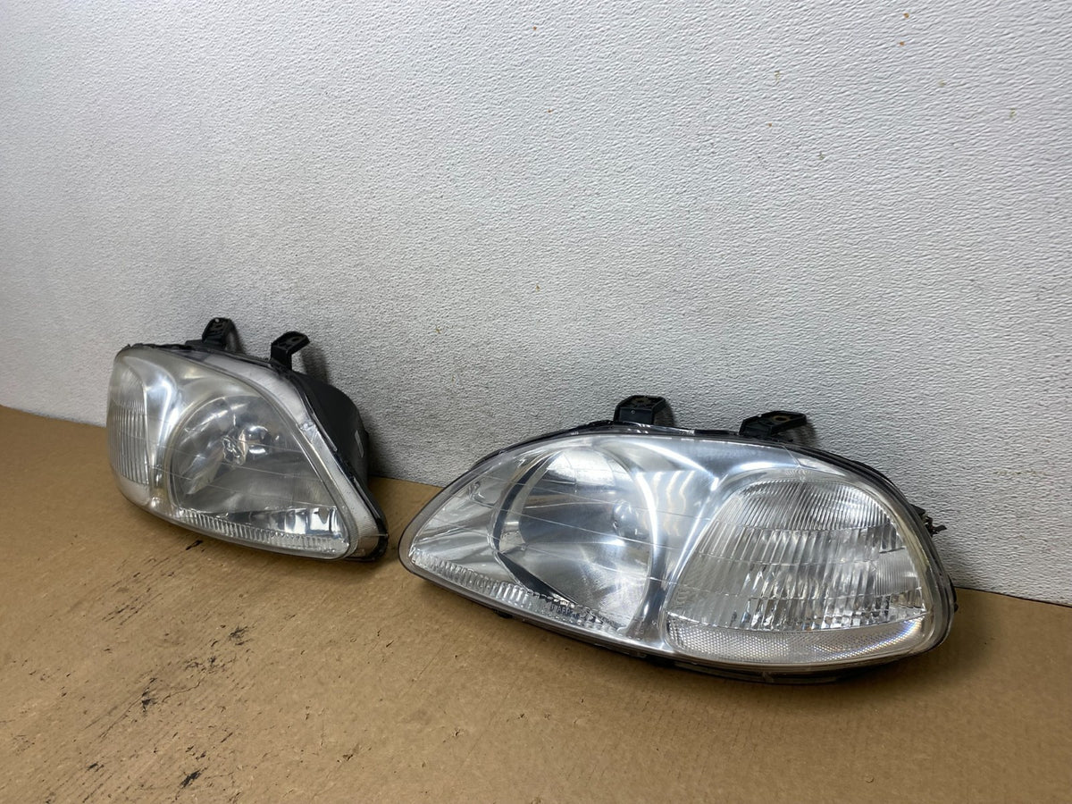 1996 1997 1998 Honda Civic Chrome Clear Headlights AG2248 PS1
