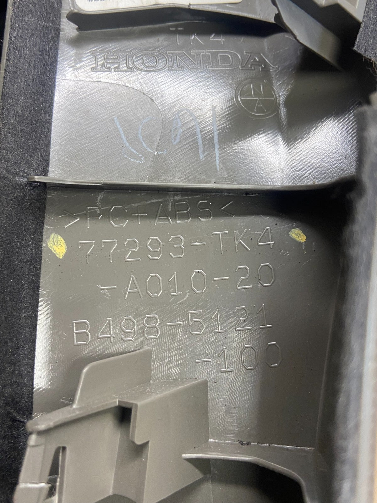 2009-2014 Acura TL Center Console Right Side Trim Molding Cover Panel ah5407 DG3