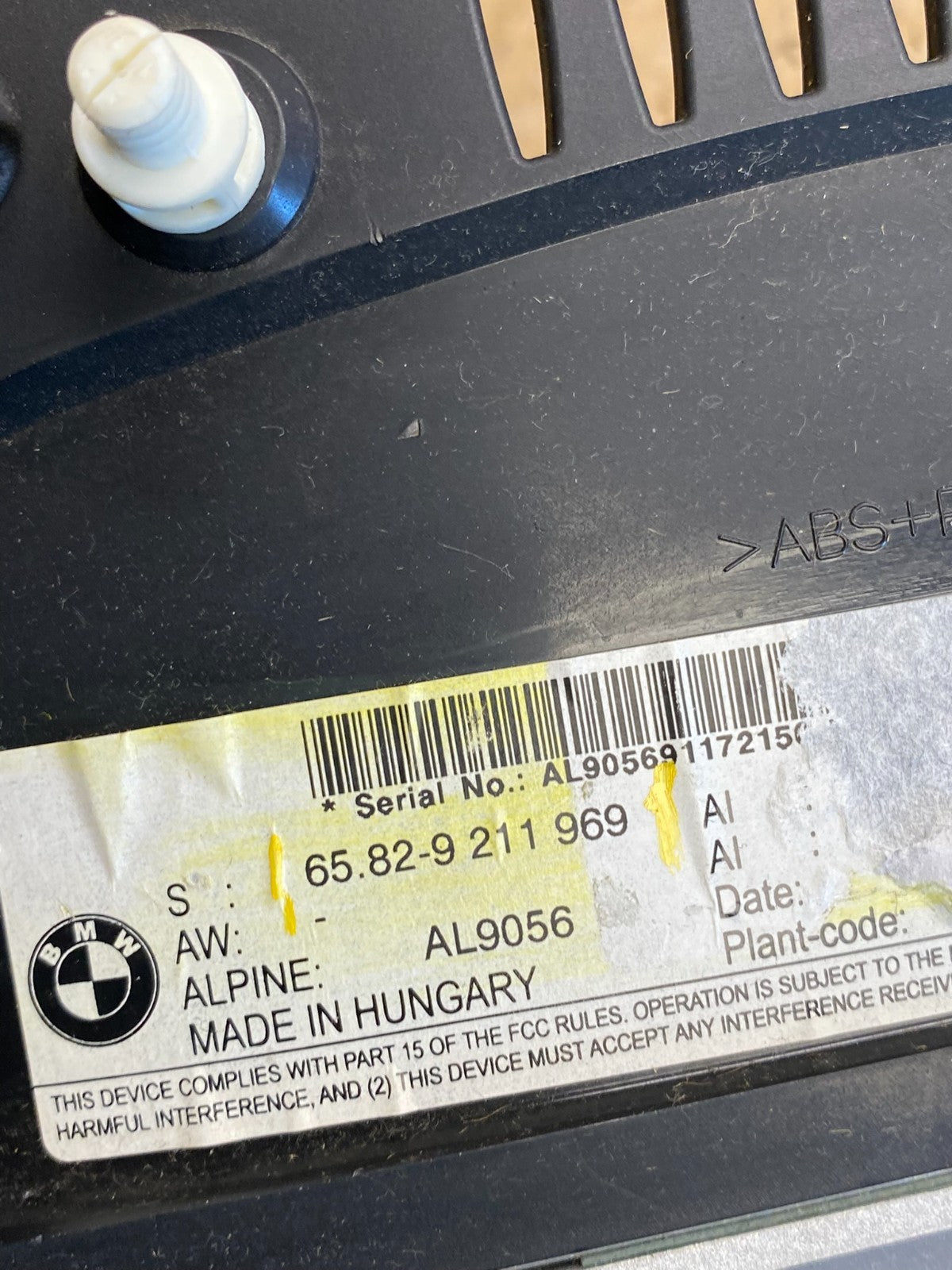 2010 BMW E60 535i Central Information Display Monitor Screen AD1881 DG5