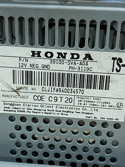 2006 - 2011 Honda Civic Radio AM/FM Climate Control Air Vent Bezel AI0323 DG6