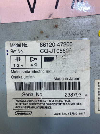 2006 to 2009 Toyota Prius Radio AM/FM CD Player AC6949 DG6