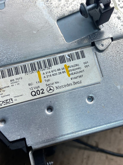 2007-2009 Mercedes W221 S550 CL550 Console Head Unit Navigation Command p7649 DG5