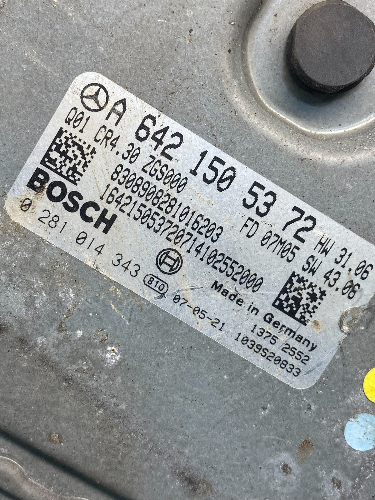 2007 to 2009 Mercedes Sprinter ECU ECM Engine Control Module Unit ah3395 DG2