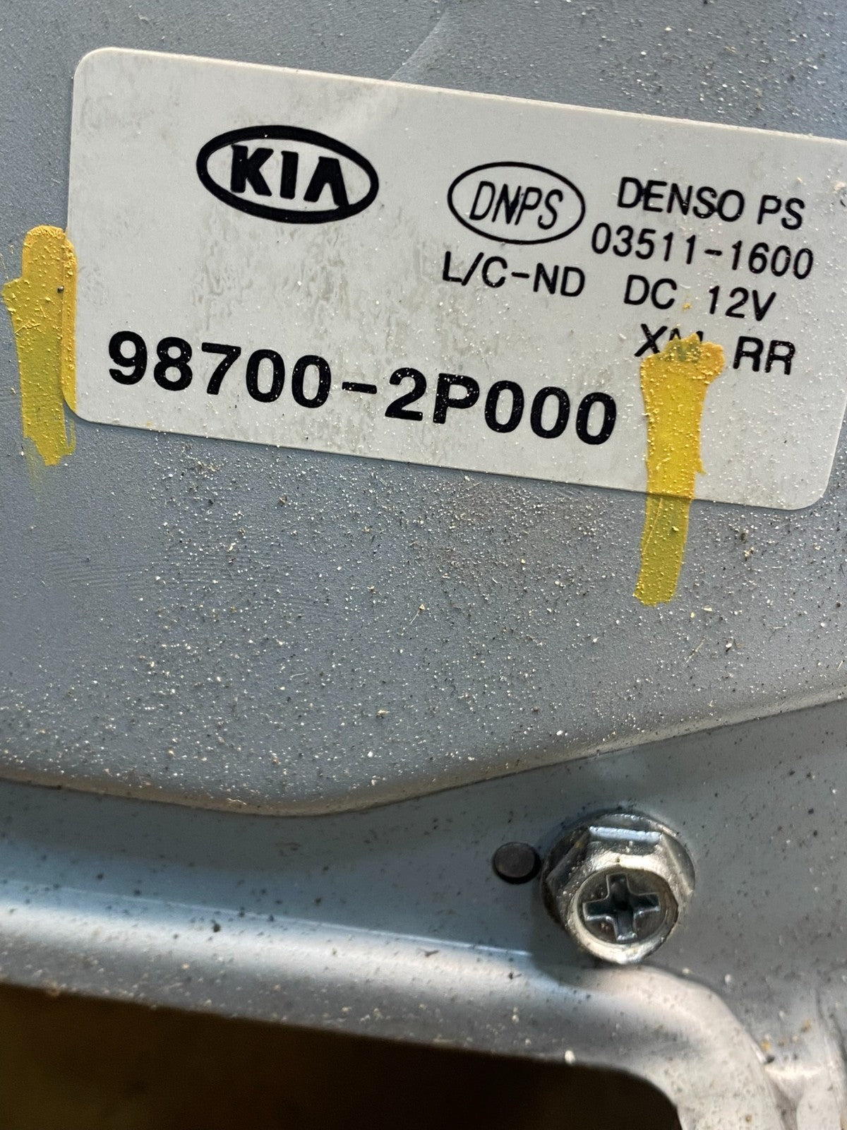 2011 - 2013 Kia Sorento Rear Glass Windshield Wiper Motor af7649 DG6