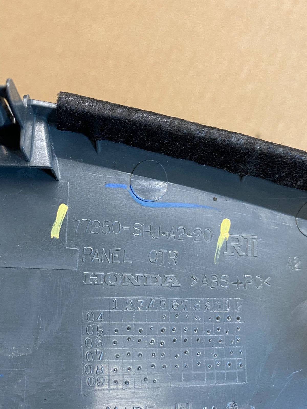 2005 to 2010 Honda Odyssey Radio Climate Control Dash Trim Bezel AC6174 DG5