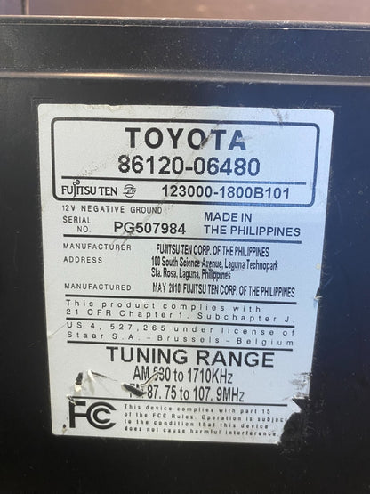 2007 to 2009 Toyota Camry Radio CD Player Climate Control Bezel AB7466 DG9