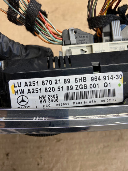 2007-2012 Mercedes X164 GL350 GL450 Climate Control Bezel Wood Switch ah3601 DG4