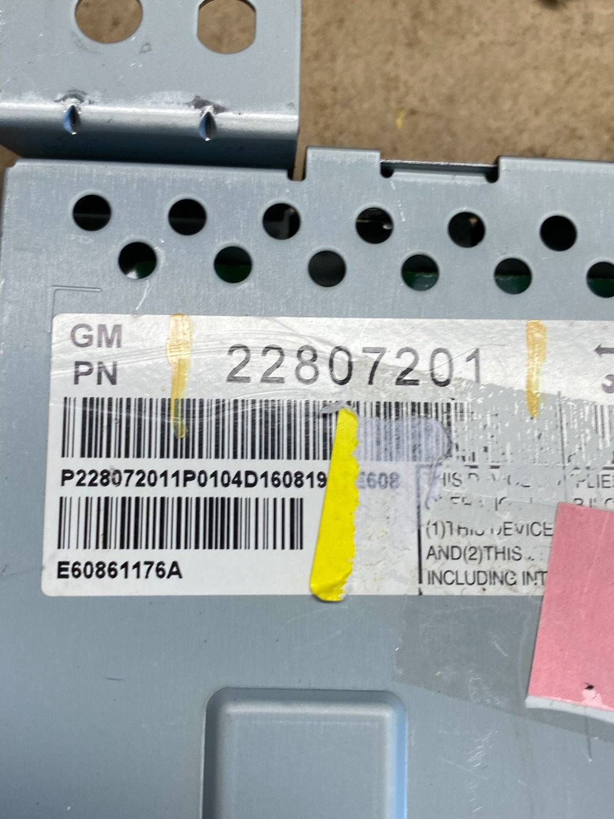 2010 - 2011 Chevrolet Equinox Radio Display Screen Information Dash Oe ac4737 DG5