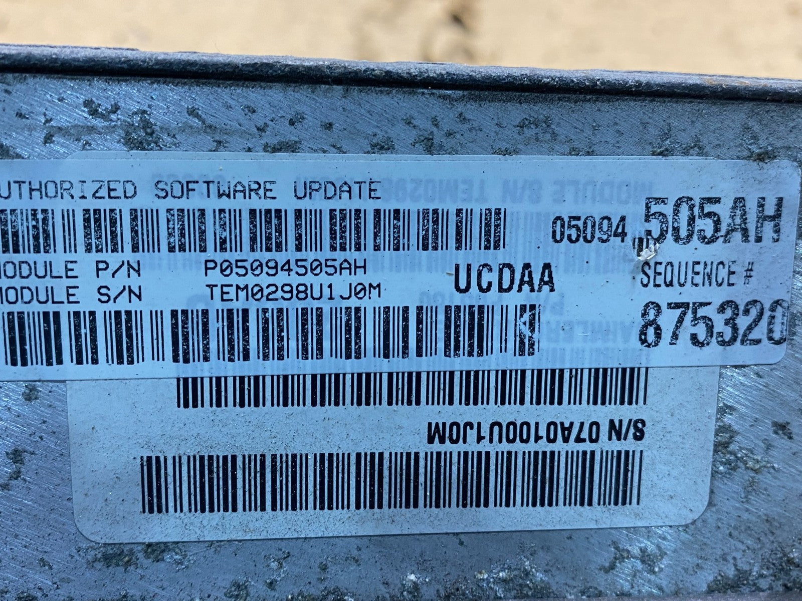 2008 Dodge Ram 1500 5.7L ECU ECM Engine Control Computer P05094505ah AD9995 DG2