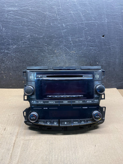 2011 - 2012 Toyota Avalon Radio Stereo CD Player Climate Control AJ0091 DW0