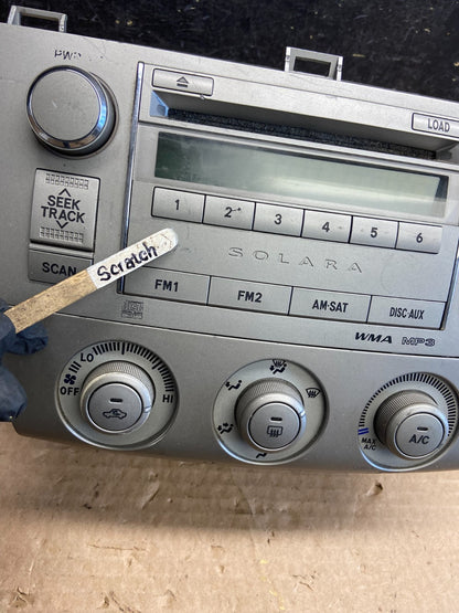 2007 2008 Toyota Solara Am Fm Cd Player Radio Climate Control AF2625 DG1
