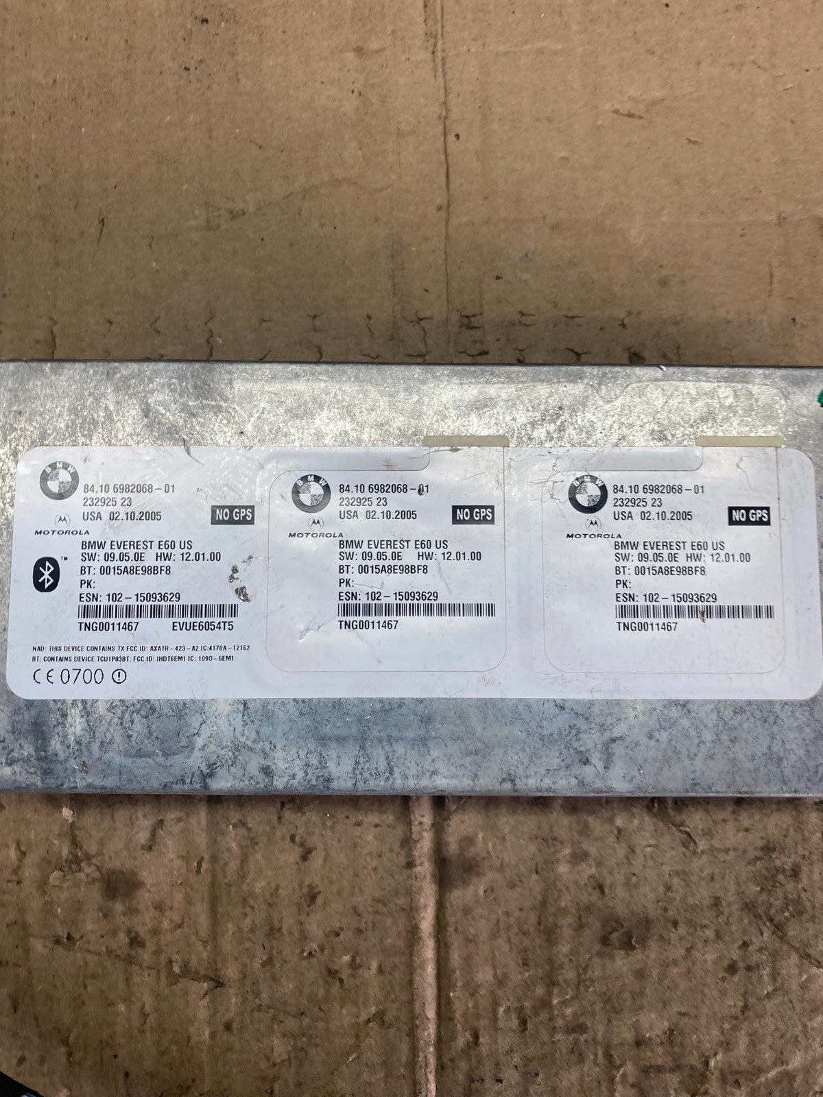 2007 to 2011 Bmw Bluetooth  Control Module Computer Telematics OEM P0813 DG3