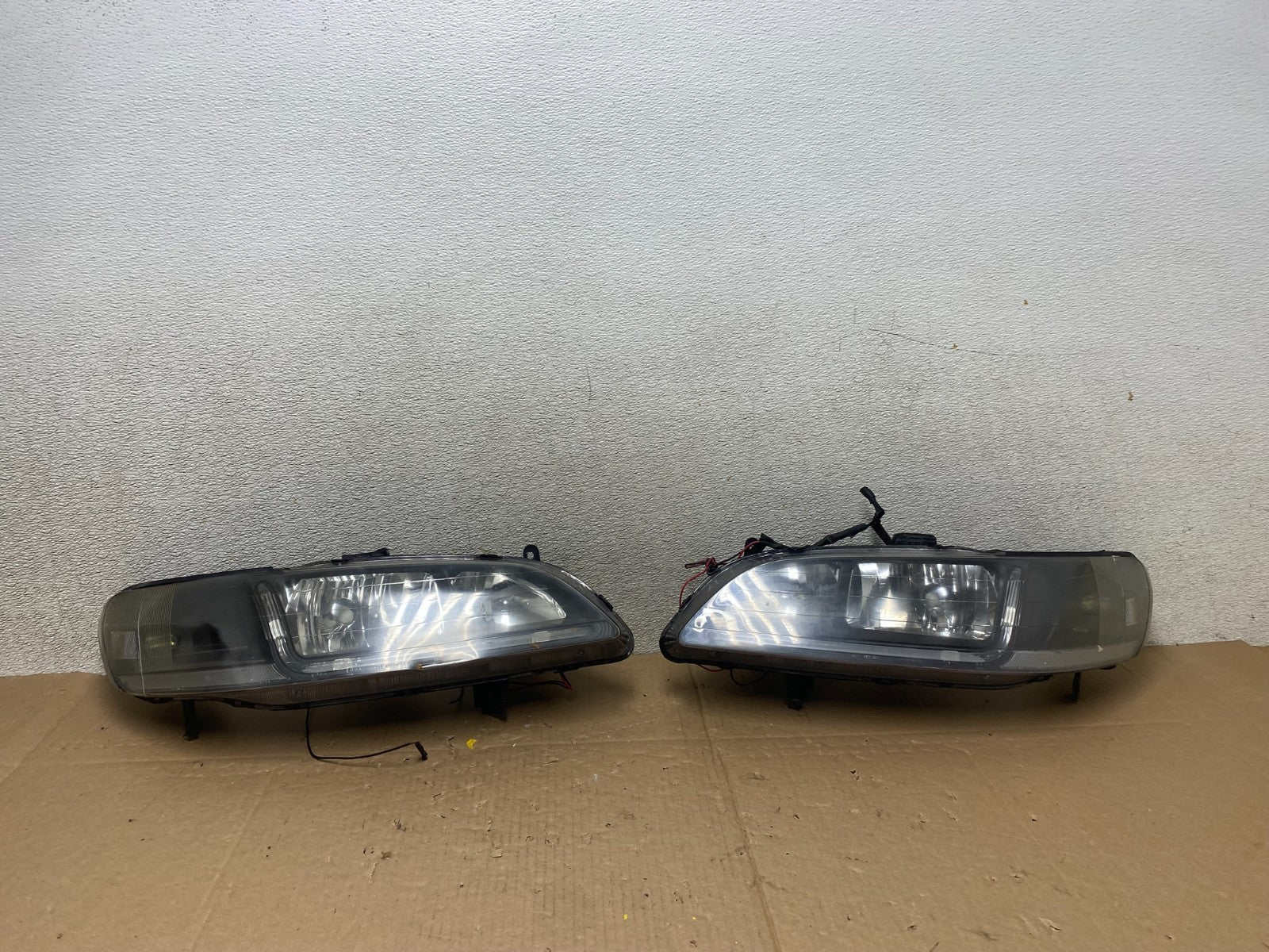 2001 - 2002 Honda Accord Left + Right Side LED Black Smoke Headlight t5681 DG0