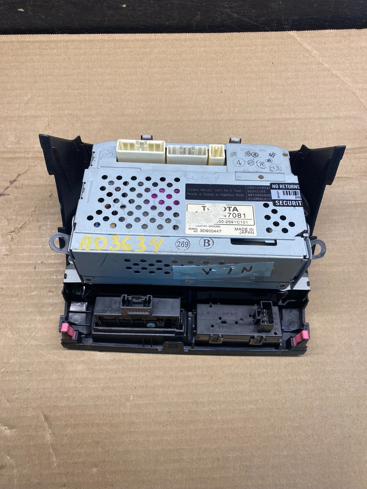 2006 to 2009 Toyota Prius Radio Stereo Receiver Screen Display af0057 DG4