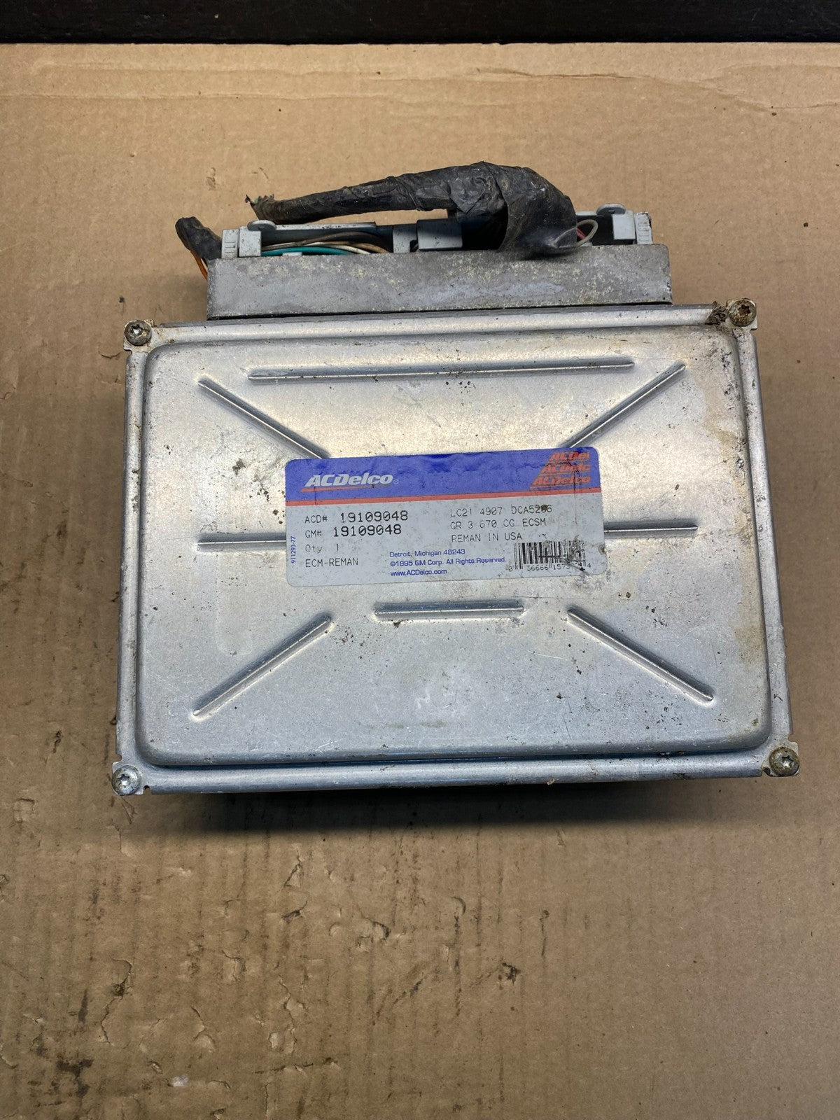 ACDelco Reman ECM Engine Control Module 19109048 AE8010 DG0