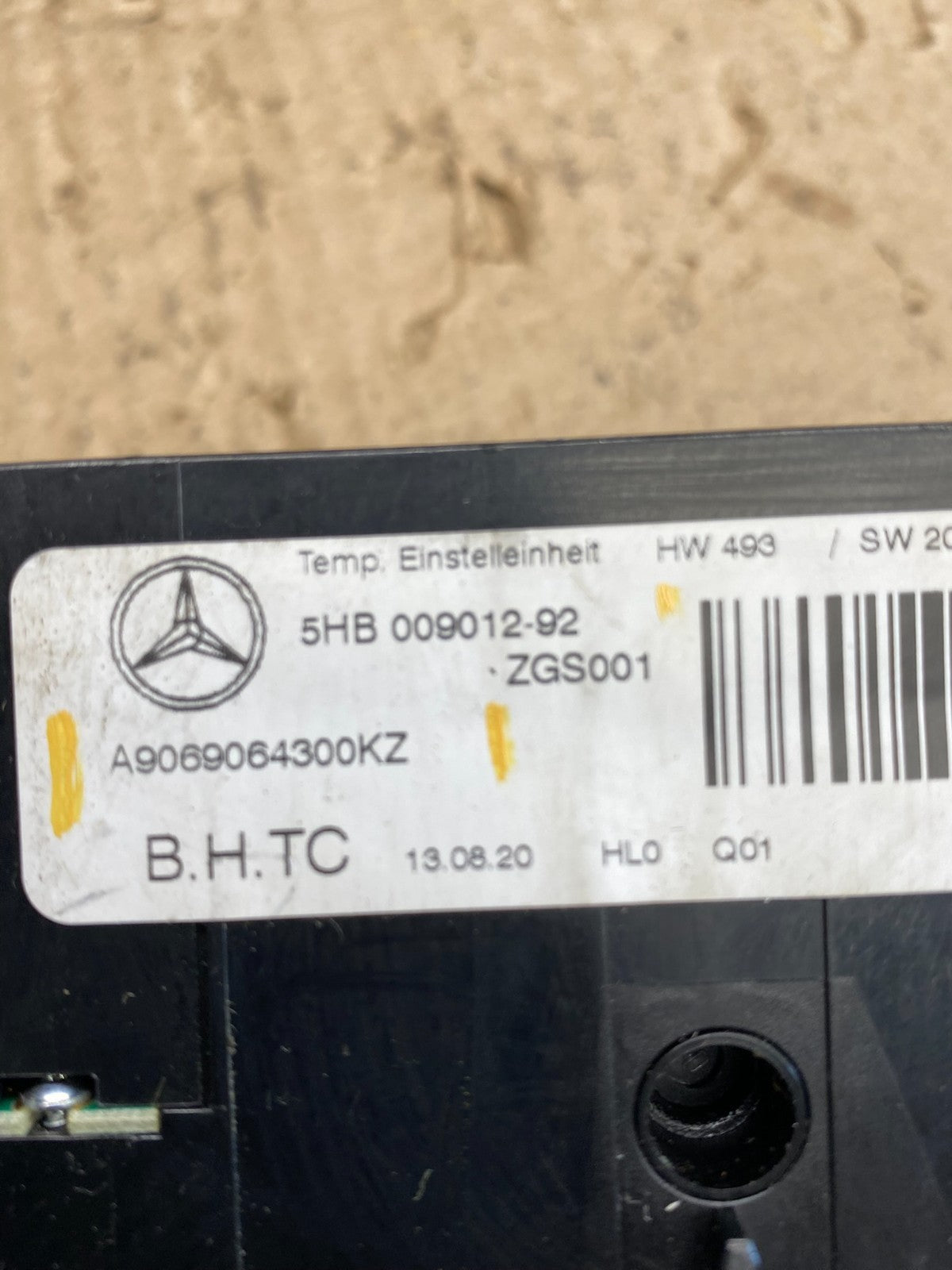 2007 2008 2009 Mercedes Dodge Sprinter A/C AC Climate Control Panel Oe AC9162 DG5