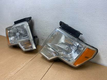 2009 to 2014 Ford F-150 F150 Left+Right Halogen Headlights AI5662 DW1