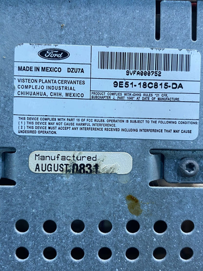 2008 2009 Ford Fusion Mercury Milan AM FM Radio Stereo Receiver ae7395 DG6