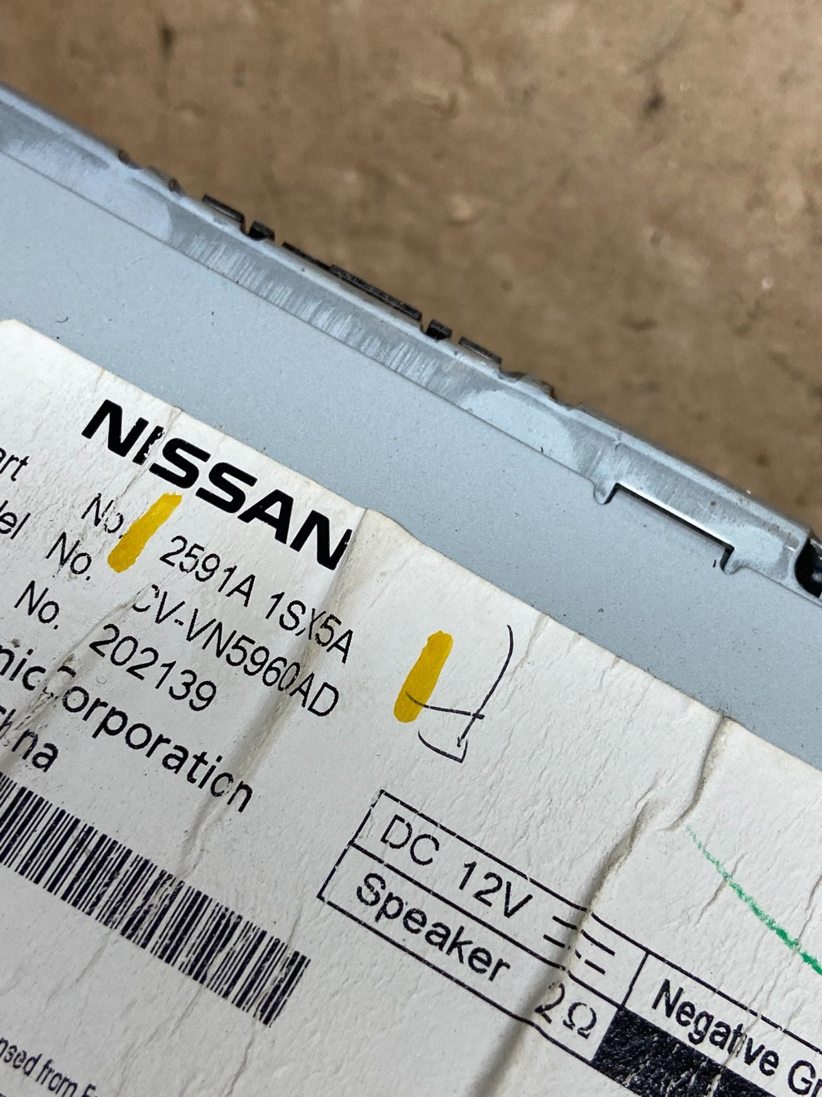 2011 - 2013 Nissan Murano Maxima M35 M37 BOSE Radio CD Navigation T9355 DG5