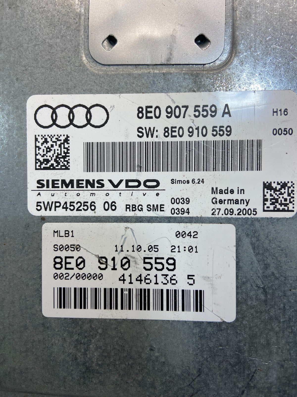 2006 2007 2008 Audi A4 2.0L Engine Computer Ecu Pcm Ecm Pcu Oem OEM aa0835 DG2