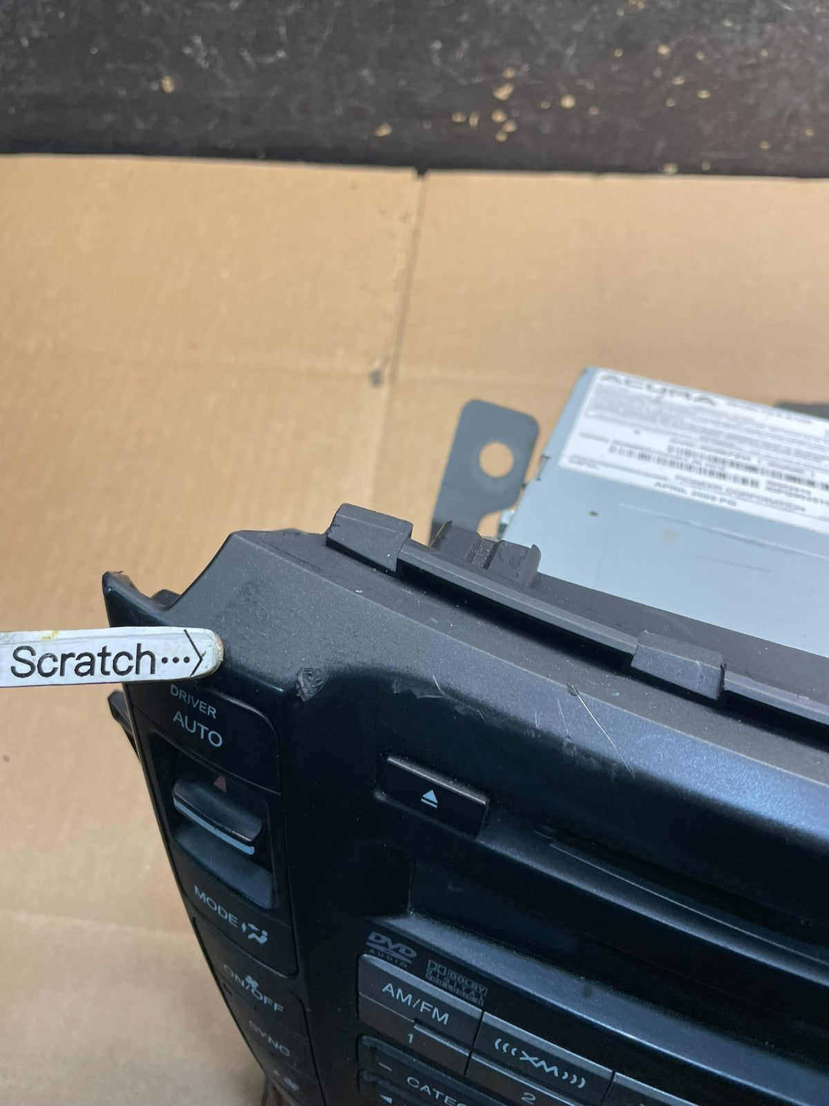 2009 2011 Acura TL AM FM CD MP3 DVD HDD Navigation Radio Player Receive W1253 DG1
