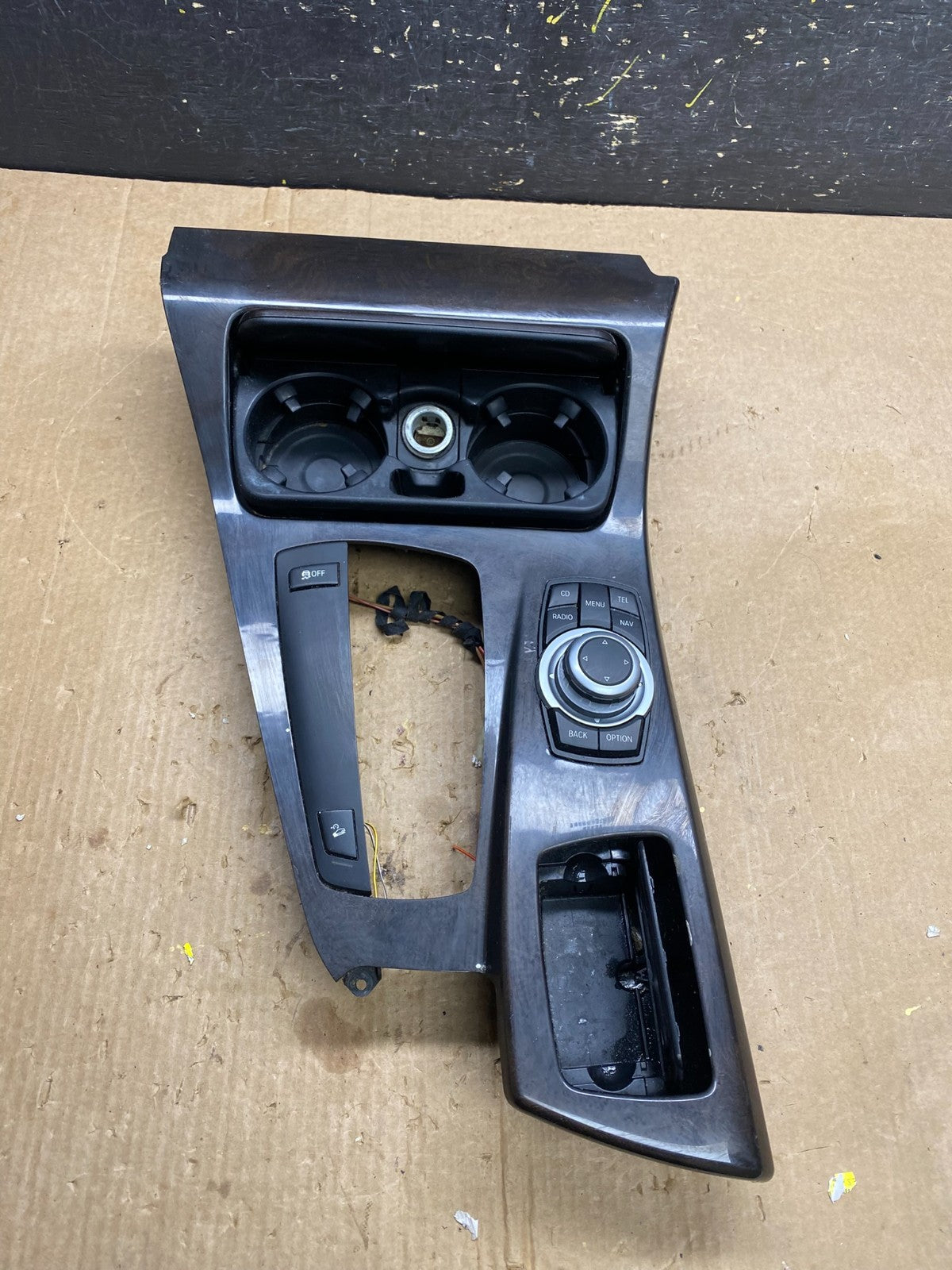 2011-2016 BMW 5 F10 Center Shifter Console Trim Cup Holder Switches OEM Z4429 DG1