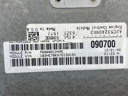 2007 to 2010 Dodge Caliber ECM Engine Computer Module ECU AD9448 DG2