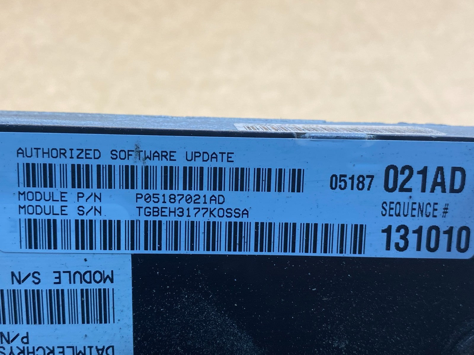 2008 2010 Dodge Charger 3.5L Engine Control p05187021ad ECM AD7436 DG2