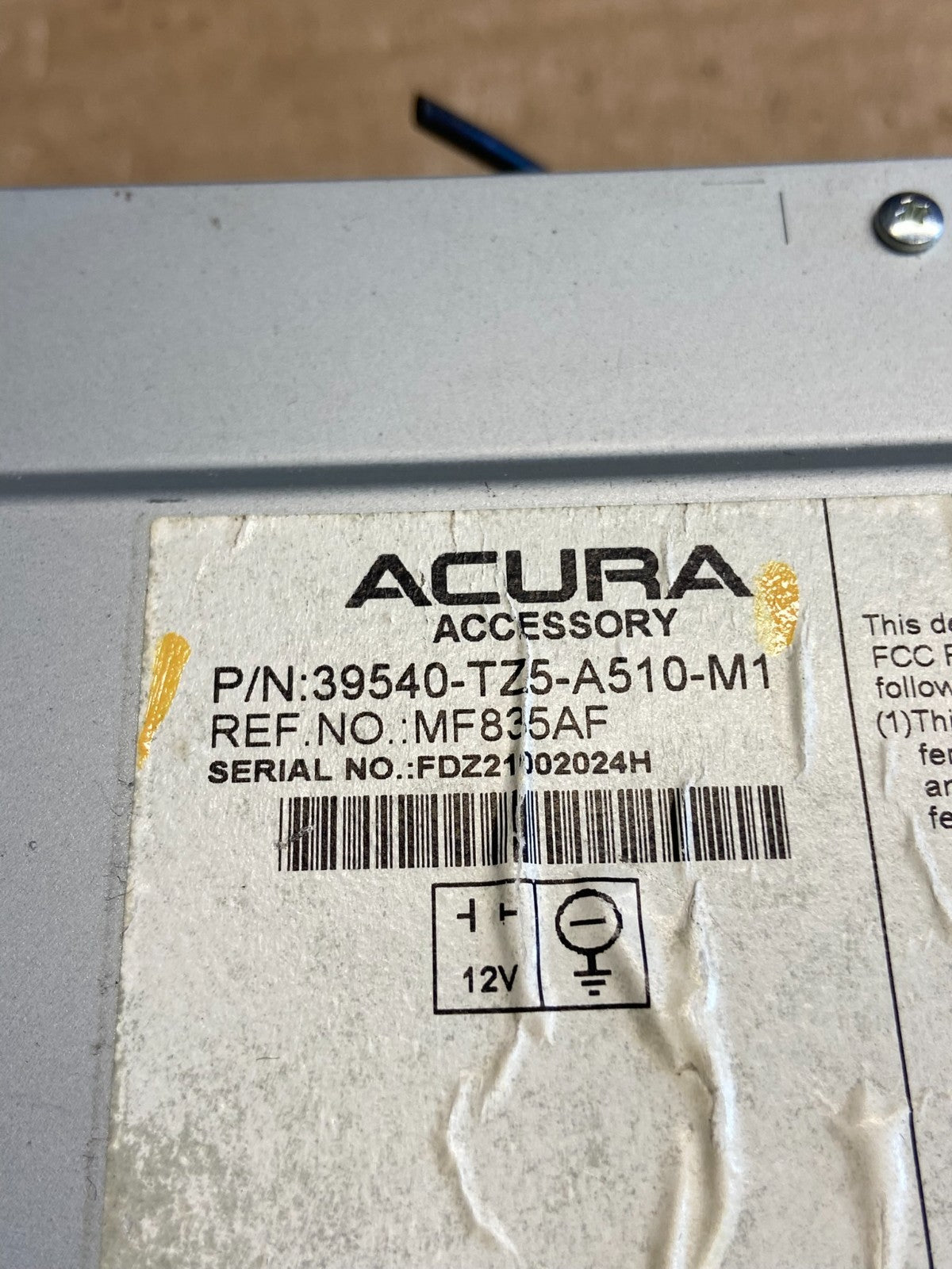 2016 Acura Mdx Radio Screen Display Navi Navigation Receiver ah3688 DG5