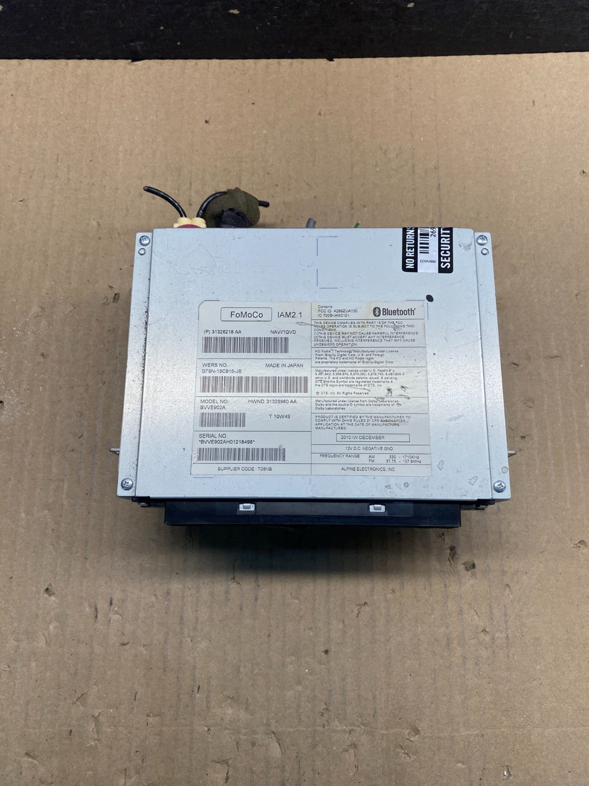 2012-2016 Land Rover Range Rover Sport LR4 Radio Gps Cd Mechanism AI5058 DW3