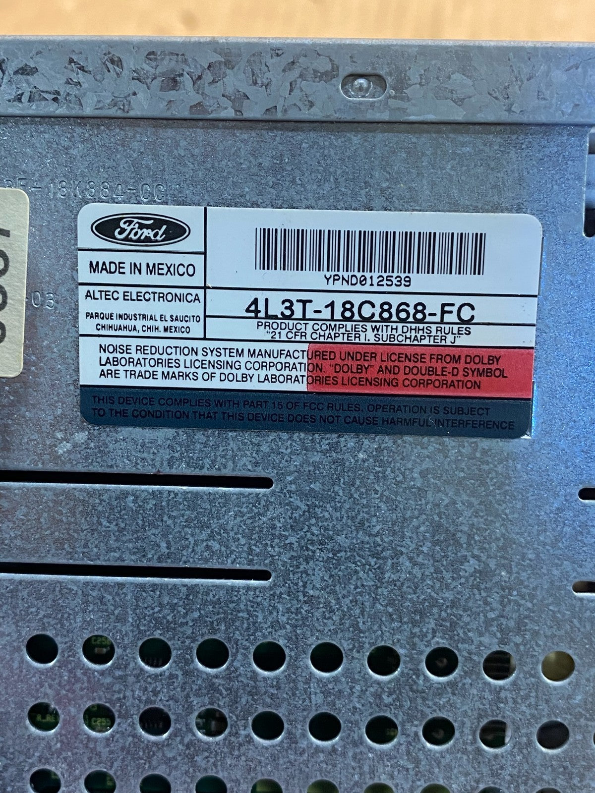 2004 to 2008 Ford F150 Mustang Radio Stereo Audio AM/FM AG3822 DG6