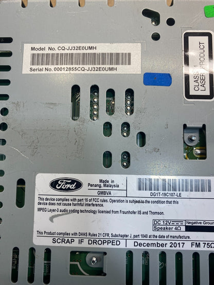 2017 2018 2019 Ford Taurus Radio Stereo CD Player Receiver AM FM Audio AB4320 DG6