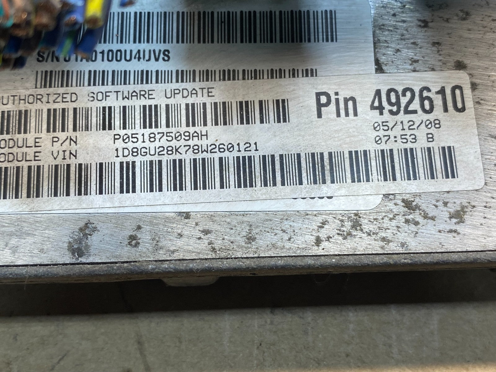 2008 Jeep Liberty Dodge Nitro 3.7L Engine Control Unit ECU ECM ag7013 DG2
