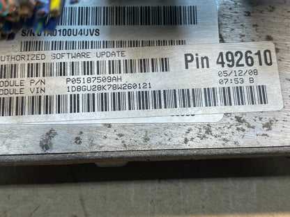 2008 Jeep Liberty Dodge Nitro 3.7L Engine Control Unit ECU ECM ag7013 DG2