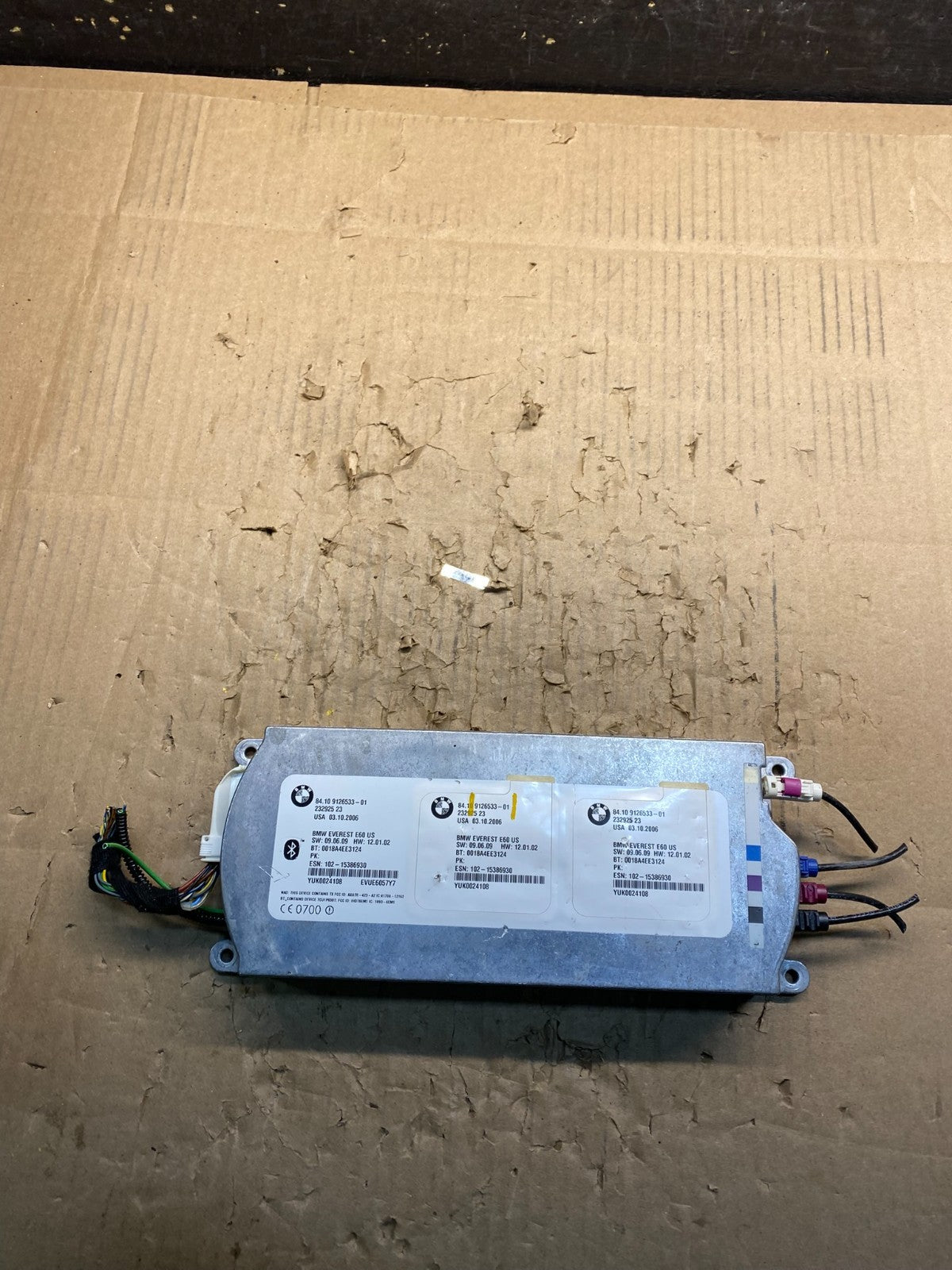 2007 to 2011 Bmw Bluetooth Control Module Computer Telematics W3909 DG0