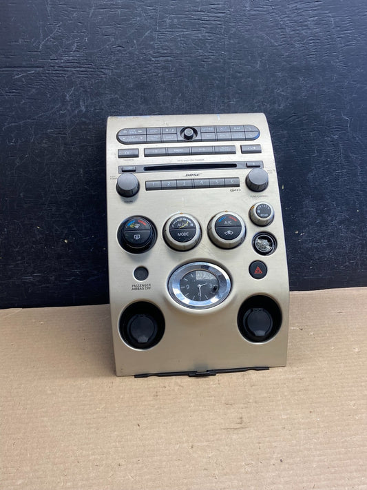 2004 to 2007 Infiniti QX56 Radio Player Climate Control Panel Bezel AH1495 DG0