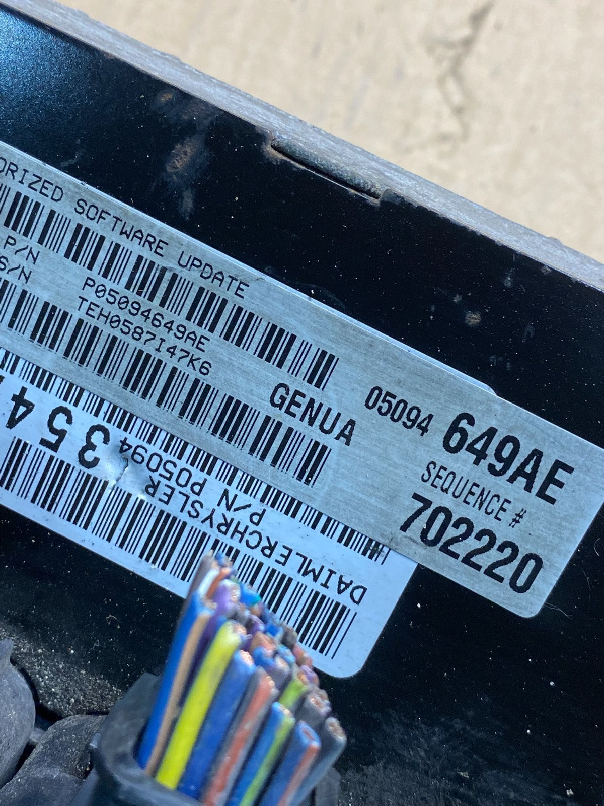 2007 Jeep Grand Cherokee Commander 3.7L Engine Computer ECU PCM ah4705 DG2