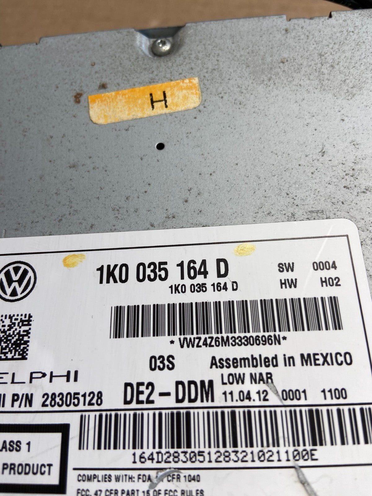 2011 to 2014 Volkswagen Passat Jetta Radio CD Player AM/FM ag0409 DG5