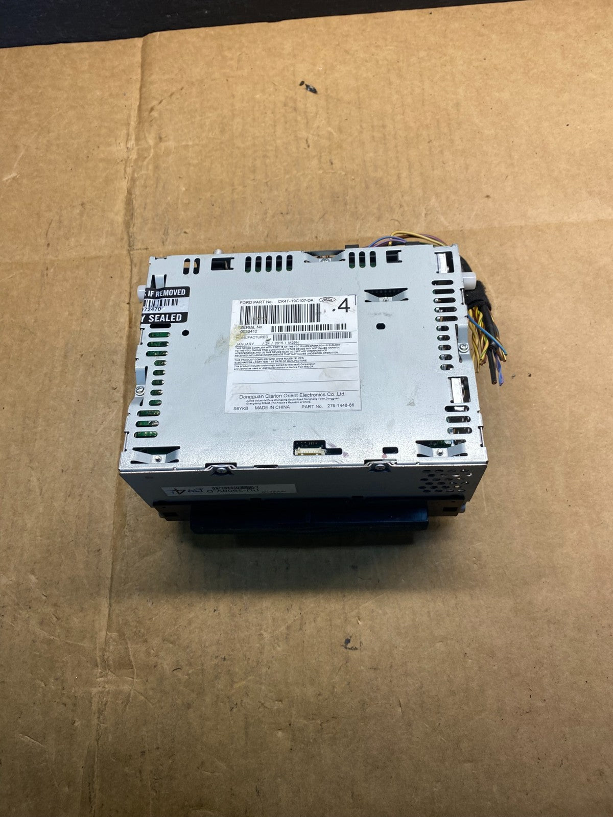 2015-2016 Ford Transit 150 250 350 Radio Receiver ID CK4T-19C107-DA ad3613 DG4