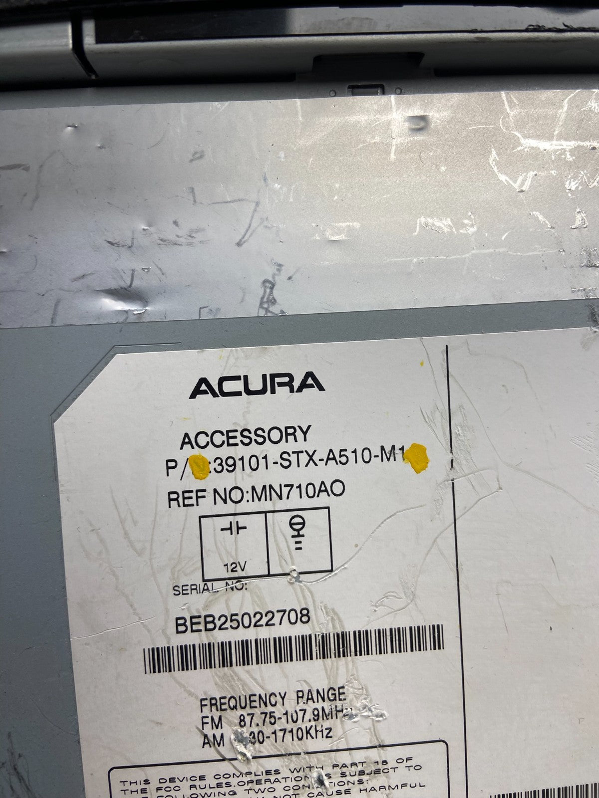 2010 to 2013 Acura Mdx Radio Stereo 6 CD Player Climate Control Pan OEM AA8194DG5