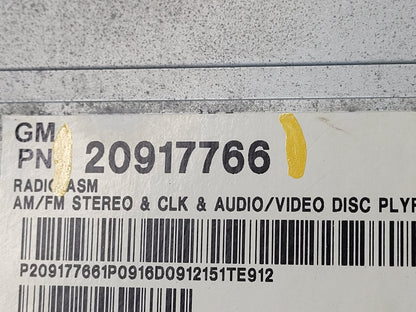 2010 to 2012 Cadillac SRX AM/FM/CD/MP3 Radio Head Unit Receiver H79206