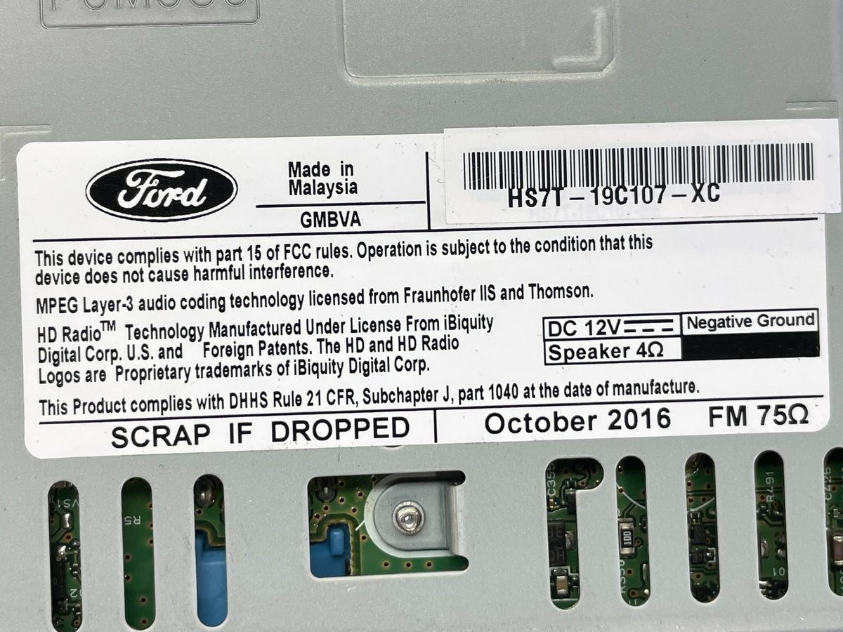 2017 2018 2019 Ford Fusion Radio Audio Receiver AM FM CD MP3 ai0546 DG9