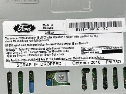 2017 2018 2019 Ford Fusion Radio Audio Receiver AM FM CD MP3 ai0546 DG9