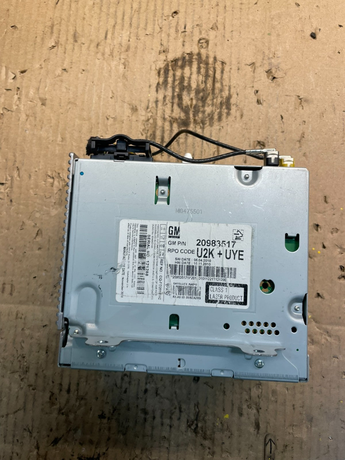 2011 to 2012 Chevrolet Equinox Cruze Radio Cd Receiver 20983517 u2217  DG5