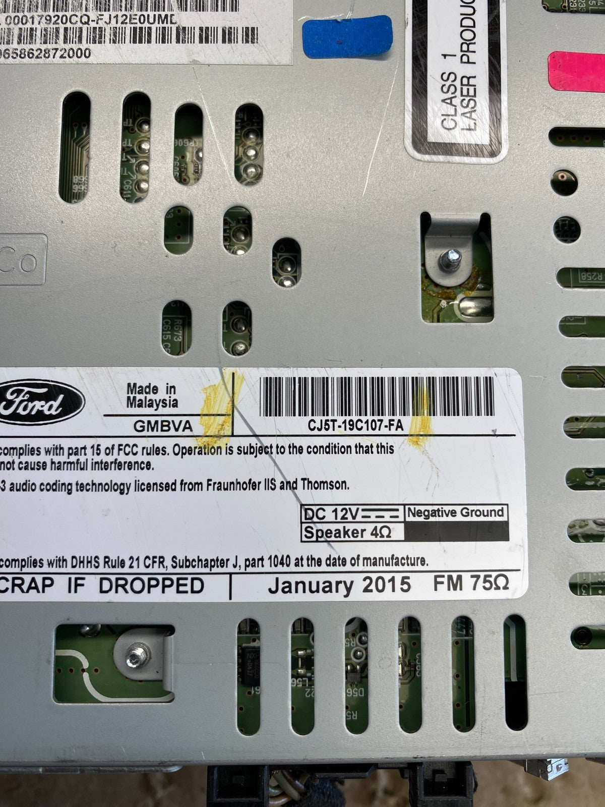 2015 2016 Ford Escape Radio Receiver ID CJ5T-19C107-FA  Oem ab9604 DG4